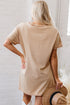 Mineral Wash Stud Beaded Star Graphic Pocketed T Shirt Dress
