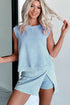 Mineral Wash Tank Top Split Skirt Two Piece Dress