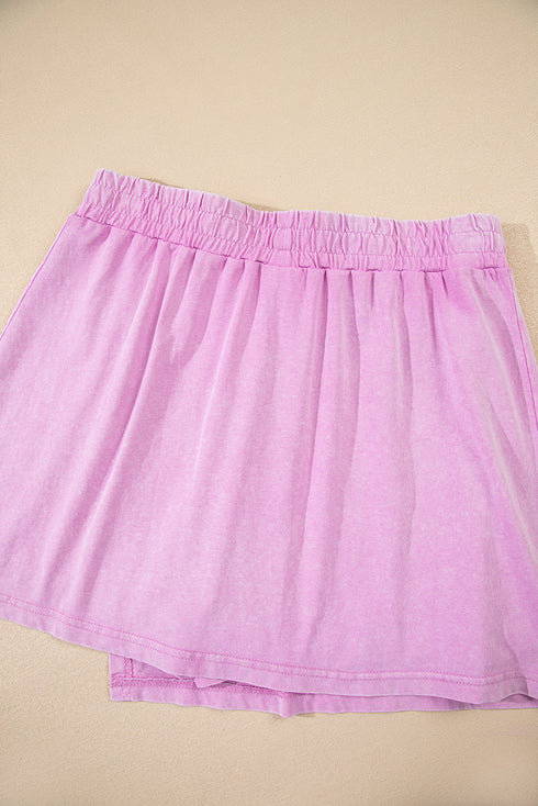 Mineral Wash Tank Top Split Skirt Two Piece Dress