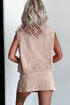 Mineral Wash Tank Top Split Skirt Two Piece Dress