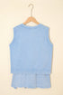Mineral Wash Tank Top Split Skirt Two Piece Dress