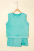 Mineral Wash Tank Top Split Skirt Two Piece Dress