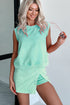 Mineral Wash Tank Top Split Skirt Two Piece Dress