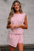 Mineral Wash Tank Top Split Skirt Two Piece Dress
