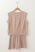 Mineral Wash Tank Top Split Skirt Two Piece Dress
