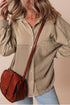 Mineral Wash Textured Patchwork Loose Fit Jacket
