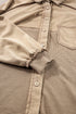 Mineral Wash Textured Patchwork Loose Fit Jacket