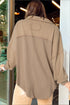 Mineral Wash Textured Patchwork Loose Fit Jacket
