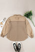 Mineral Wash Textured Patchwork Loose Fit Jacket