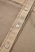 Mineral Wash Textured Patchwork Loose Fit Jacket