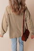 Mineral Wash Textured Patchwork Loose Fit Jacket