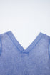 Mineral Wash V Neck Sleeveless Pocketed Loose Romper