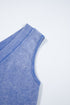 Mineral Wash V Neck Sleeveless Pocketed Loose Romper