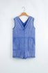 Mineral Wash V Neck Sleeveless Pocketed Loose Romper
