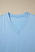 Mineral Wash V Neck Tee And Matching Skort Set