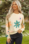 Mineral Washed Retro Daisy French Terry Sweatshirt