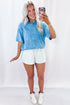 Mineral Washed Solid Casual Oversized Cotton Tee