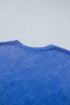 Mineral Washed Star Patchwork Notched Neck Tee
