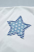 Mineral Washed Star Patchwork Notched Neck Tee