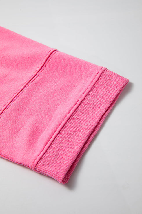 Mineral Washed V Neck Bracelet Sleeve Relaxed Fit T Shirt