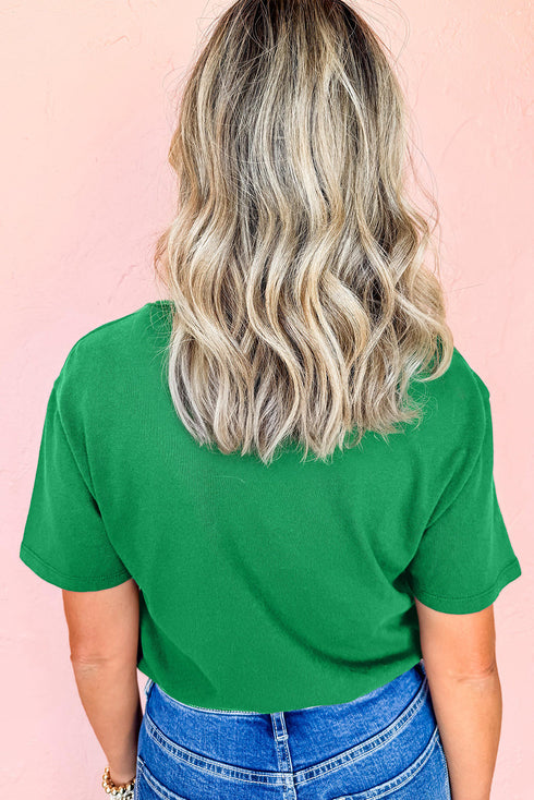 Mini Santa Embroidered Chest Detail Graphic Tee