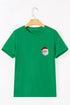 Mini Santa Embroidered Chest Detail Graphic Tee