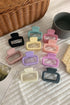 Minimalist Frosted Matte Rectangular Cut Out Hair Claw Clip