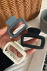 Minimalist Frosted Matte Rectangular Cut Out Hair Claw Clip