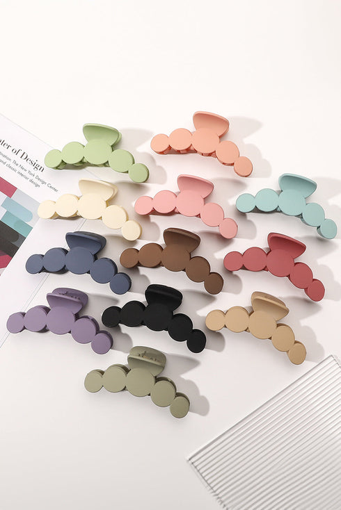 Minimalist Geometric Loop Frosted Matte Hair Claw Clip