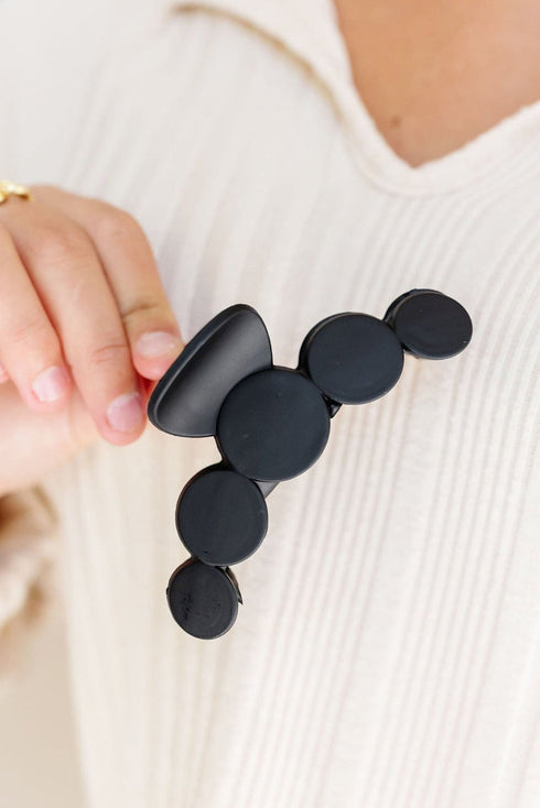 Minimalist Geometric Loop Frosted Matte Hair Claw Clip