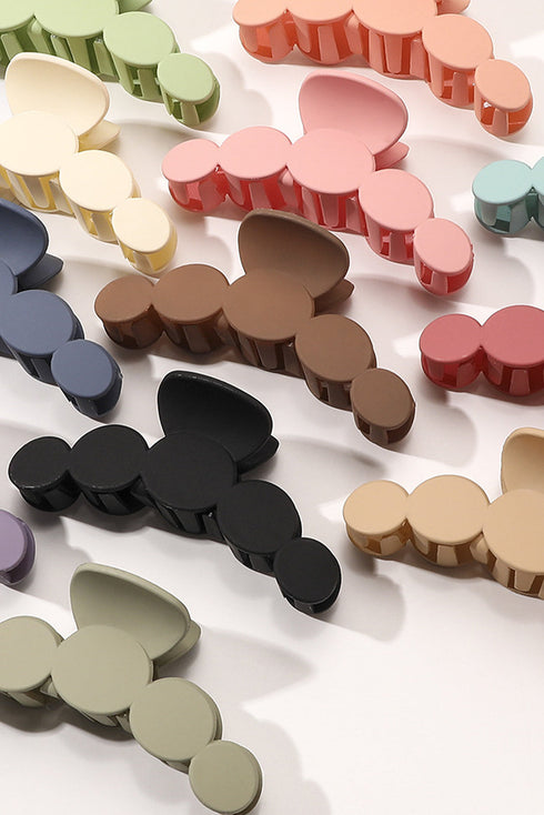 Minimalist Geometric Loop Frosted Matte Hair Claw Clip