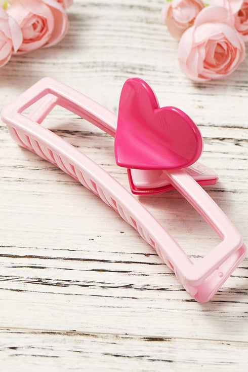 Minimalist Matte Finish Heart Silhouette Everyday Hair Claw