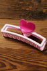 Minimalist Matte Finish Heart Silhouette Everyday Hair Claw