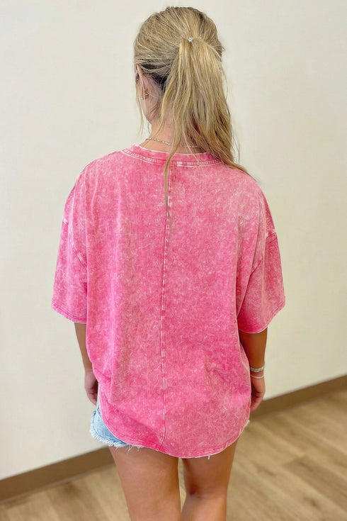 Minimalist Mineral Washed Pure Cotton Casual Tee