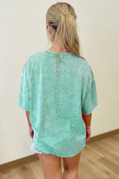 Minimalist Mineral Washed Pure Cotton Casual Tee