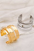 Minimalist Multi Row Open Structure Alloy Bangle