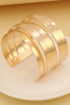 Minimalist Multi Row Open Structure Alloy Bangle