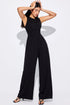 Minimalist Sleeveless Cinched Waist Wide Leg Jumpsuit