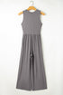 Minimalist Sleeveless Cinched Waist Wide Leg Jumpsuit