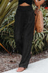 Minimalist Smocked High Waist Wide Leg Flowy Pants