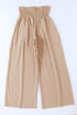 Minimalist Smocked High Waist Wide Leg Flowy Pants