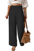 Minimalist Smocked High Waist Wide Leg Flowy Pants