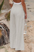 Minimalist Smocked High Waist Wide Leg Flowy Pants