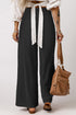 Minimalist Smocked High Waist Wide Leg Flowy Pants