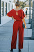 Minimalist Solid Belted Wide Leg Jumpsuit