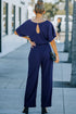 Minimalist Solid Belted Wide Leg Jumpsuit