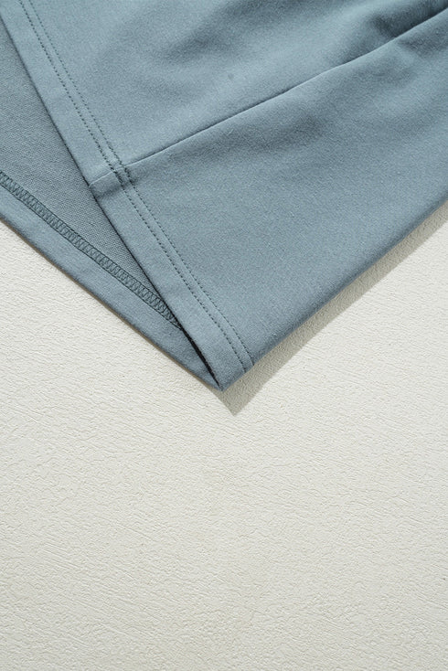 Minimalist Solid Cap Sleeve Drop Waist T Shirt Dress