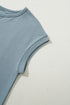 Minimalist Solid Cap Sleeve Drop Waist T Shirt Dress