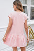 Minimalist Solid Cap Sleeve Drop Waist T Shirt Dress