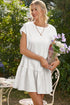 Minimalist Solid Cap Sleeve Drop Waist T Shirt Dress